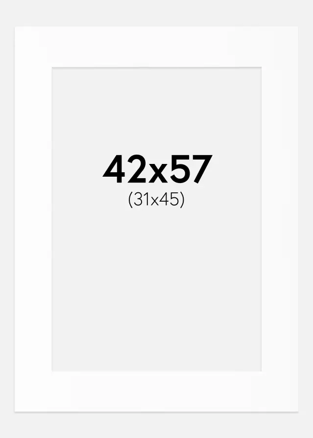 Passe-patrout Biały Standard (Białe Rdzeń) 42x57 cm (31x45)