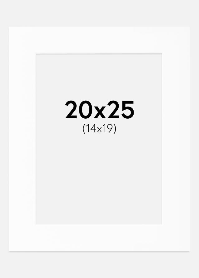 Passe-patrout Biały Standard Biały środek 20x25 cm (14x19)