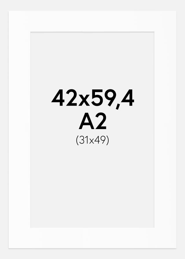 Passe-patrout Biały Standard (Białe Rdzeń) 42x59,4 cm (31x49)