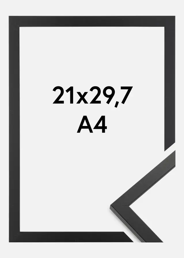 Rama Trendy Szkło akrylowe Czarny 21x29,7 cm (A4)