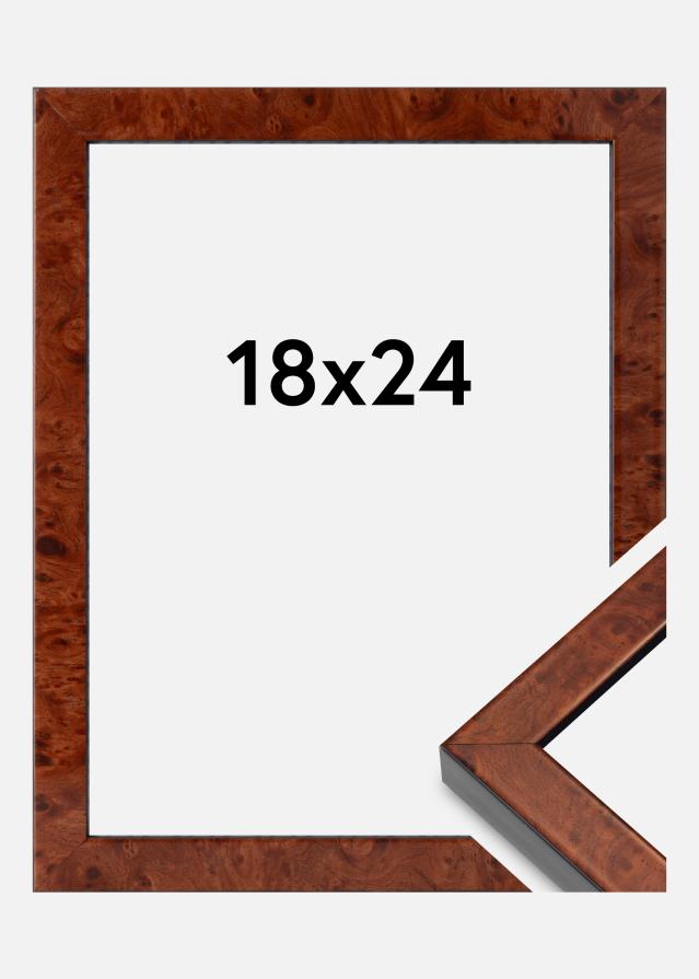 Rama Hermes Szkło akrylowe Burr Walnut 18x24 cm