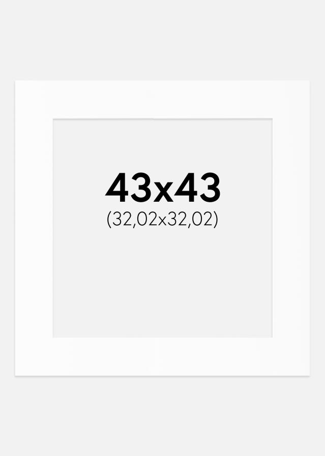 Passe-patrout Biały Standard (Białe Rdzeń) 43x43 cm (32,02x32,02)