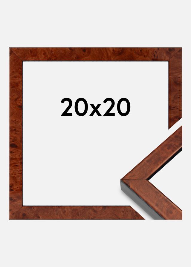 Rama Hermes Szkło akrylowe Burr Walnut 20x20 cm