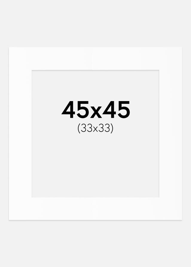 Passe-patrout Biały Standard (Białe Rdzeń) 45x45 cm (33x33)