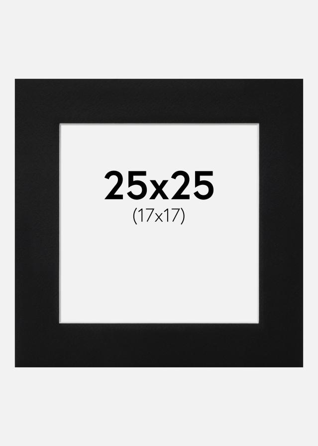 Passe-patrout Czarny Standard Biały środek 25x25 cm (17x17)