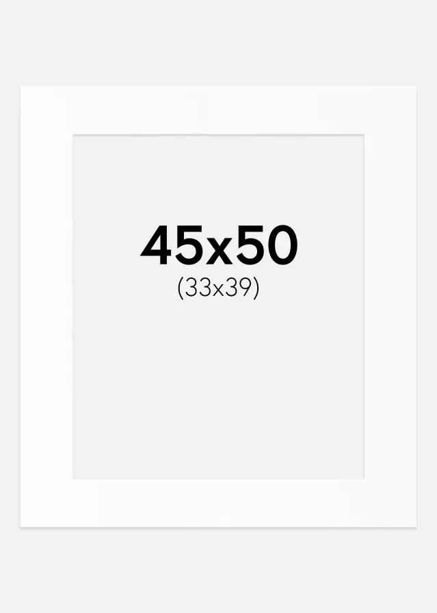 Passe-patrout Biały Standard (Białe Rdzeń) 45x50 cm (33x39)