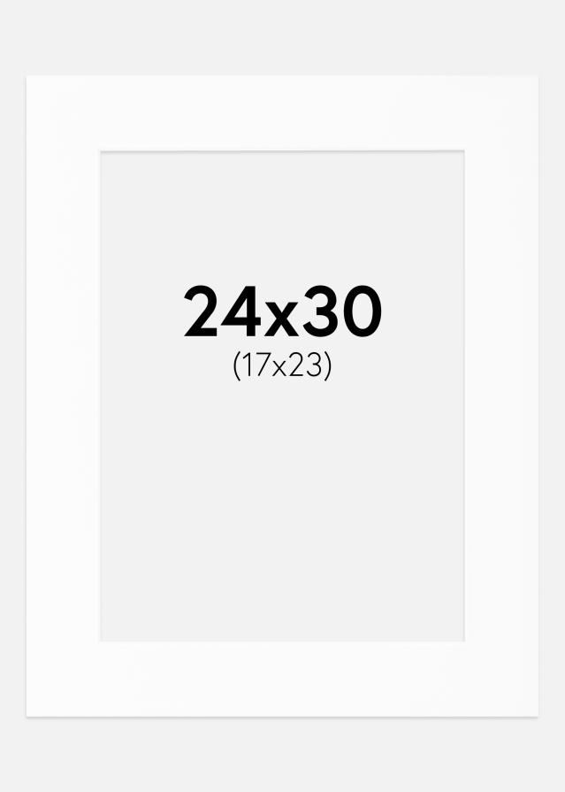 Passe-patrout Biały Standard Biały środek 24x30 cm (17x23)