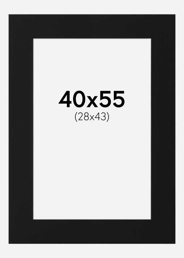 Passe-patrout Czarny Standard (Biały Rdzeń) 40x55 cm (28x43)