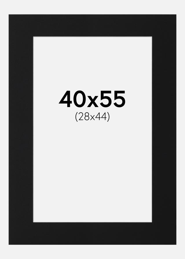 Passe-patrout Czarny Standard (Biały Rdzeń) 40x55 cm (28x44)