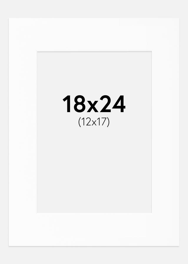 Passe-patrout Biały Standard Biały środek 18x24 cm (12x17)