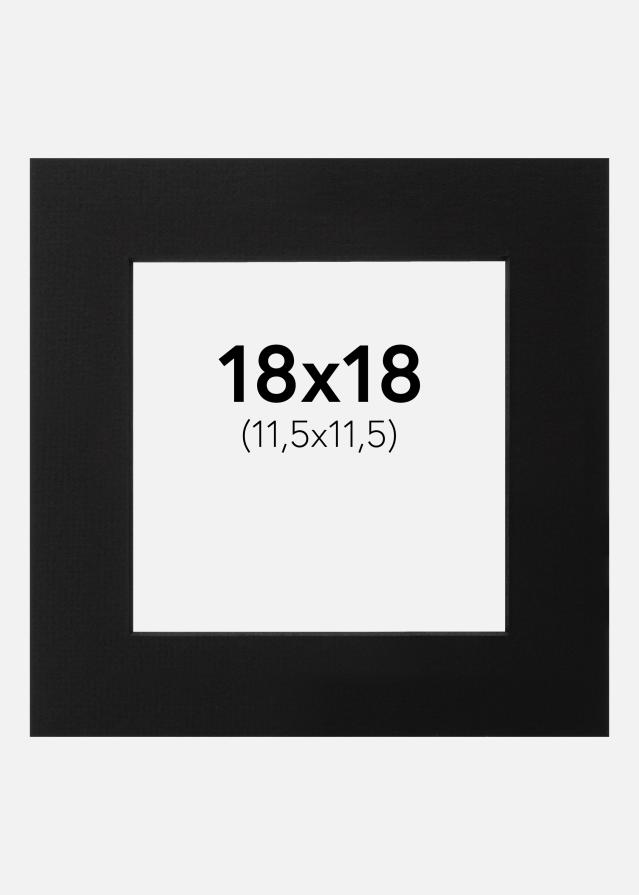 Passe-patrout Czarny Czarny środek 18x18 cm (11,5x11,5)