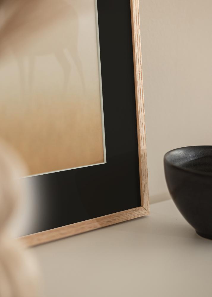 Rama Wąski Dąb 40x50 cm - Passe-patrout Czarny 12x16 inches