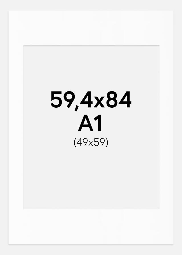 Passe-patrout Biały Standard Biały środek A1 59,4x84,1 cm (49x59)