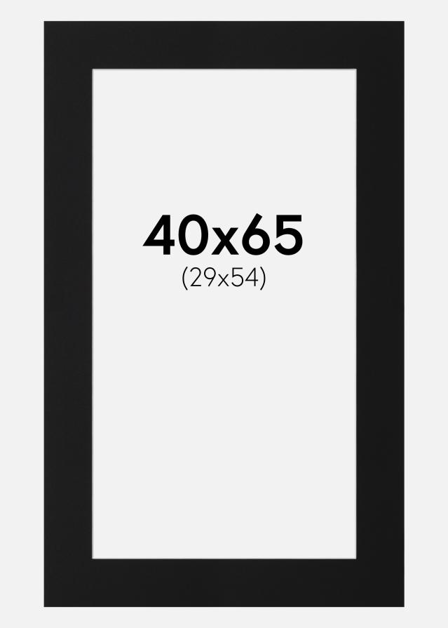 Passe-patrout Czarny Standard (Biały Rdzeń) 40x65 cm (29x54)
