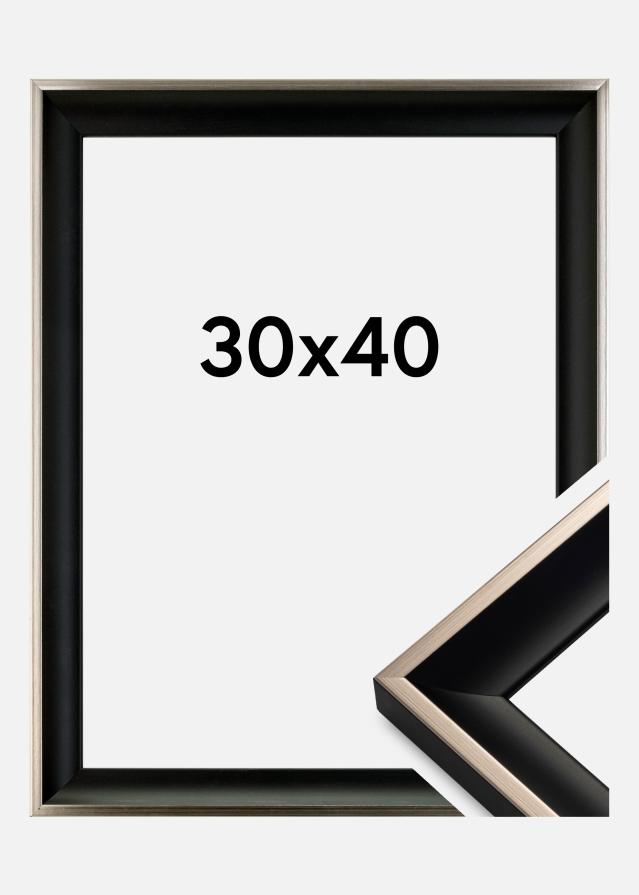 Rama Öjaren Szkło akrylowe Czarno-Srebrny 30x40 cm
