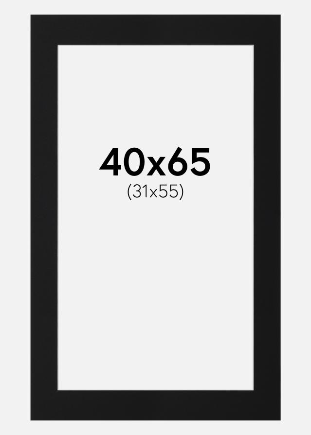 Passe-patrout Czarny Standard (Biały Rdzeń) 40x65 cm (31x55)