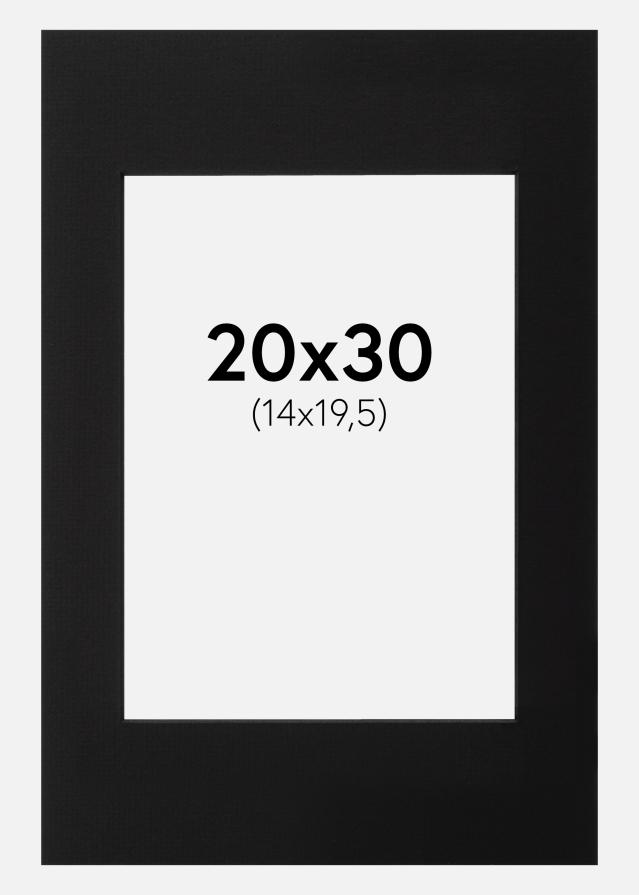 Passe-patrout Czarny Czarny środek 20x30 cm (14x19,5)