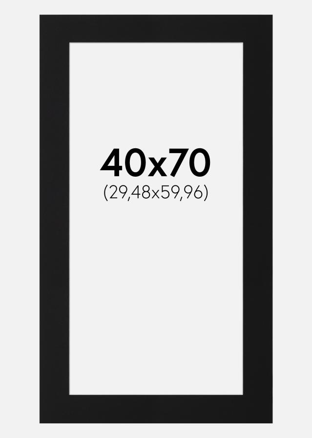Passe-patrout Czarny Standard (Biały Rdzeń) 40x70 cm (29,48x59,96)