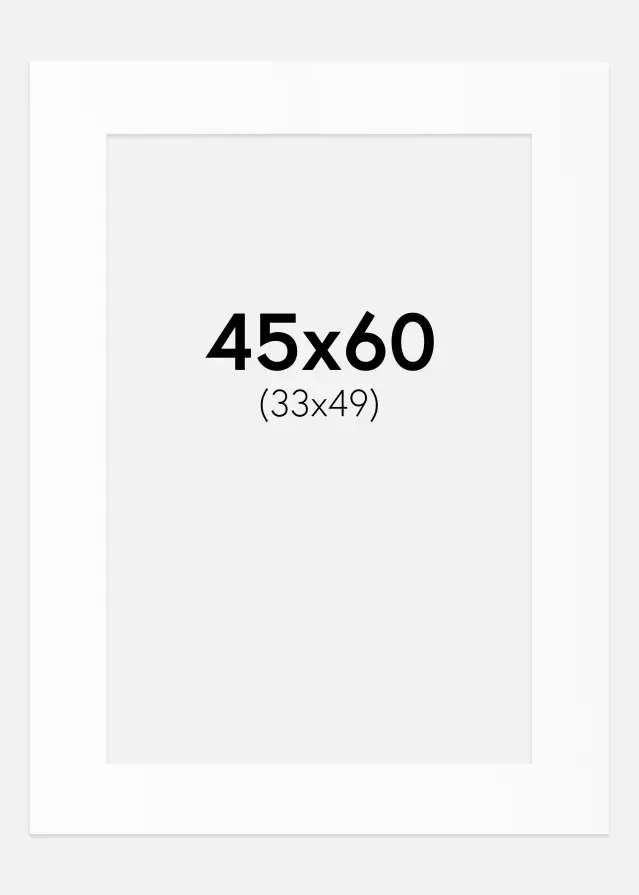Passe-patrout Biały Standard (Białe Rdzeń) 45x60 cm (33x49)