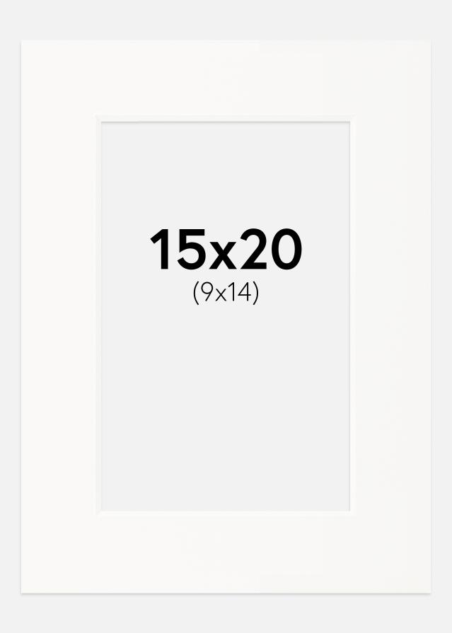 Passe-patrout Offwhite Biały środek 15x20 cm (9x14)