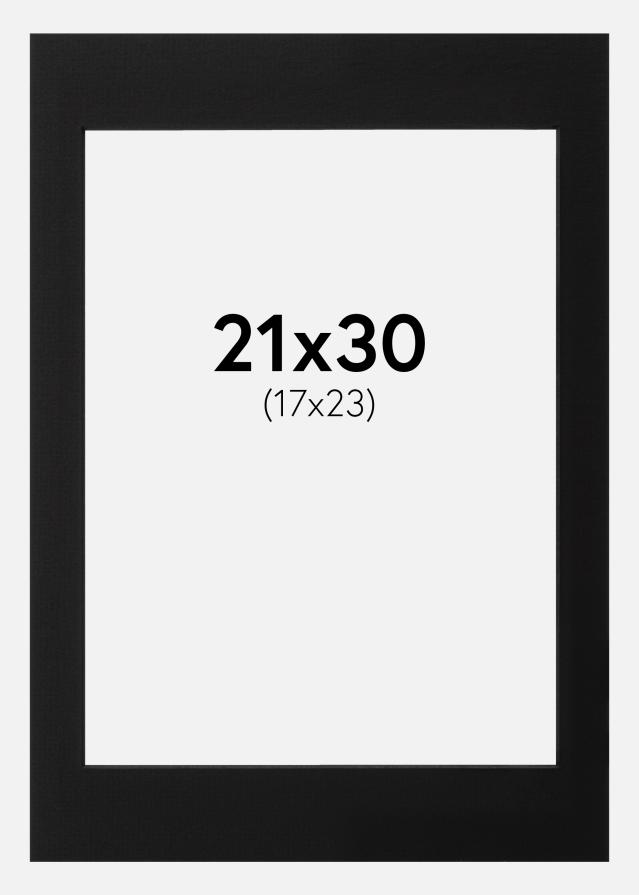 Passe-patrout Czarny Czarny środek 21x30 cm (17x23)