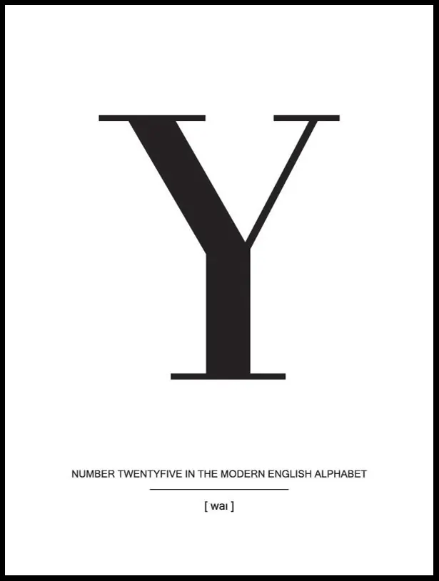 Letter Y Plakat