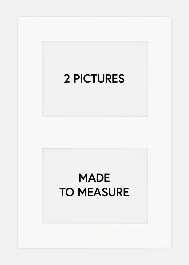 Passe-partout na kolaż Biały 2 Zdjęcia - Na wymiar Biały środek