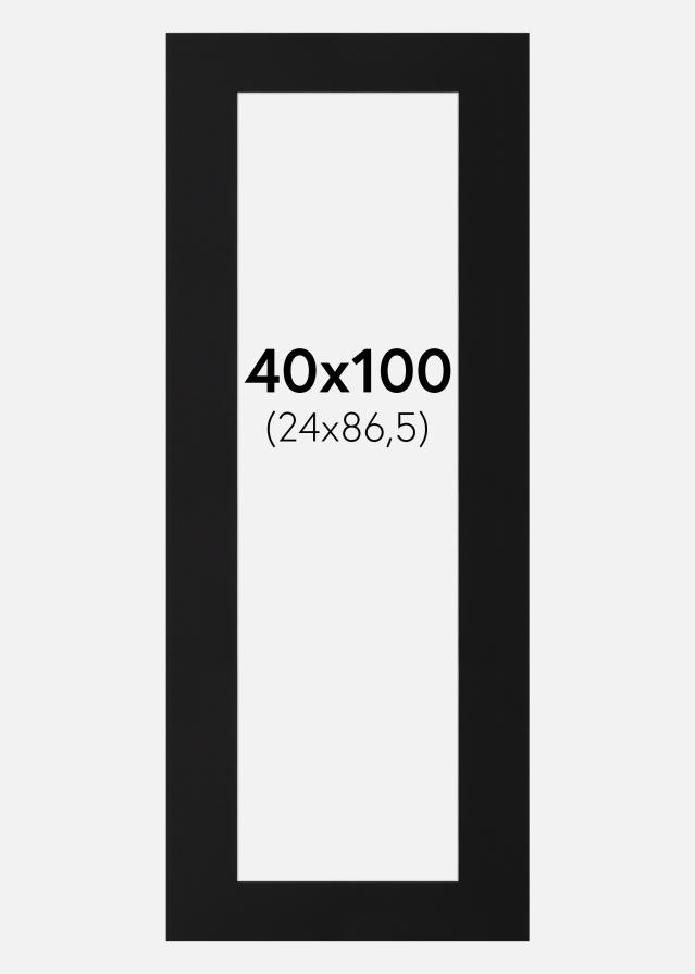 Passe-patrout Czarny Standard (Biały Rdzeń) 40x100 cm (24x86,5)