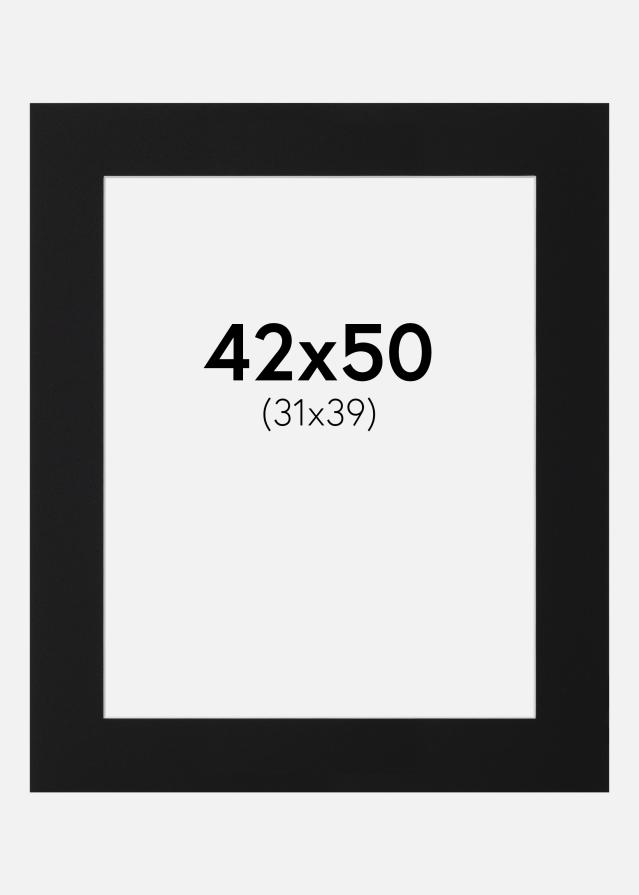 Passe-patrout Czarny Standard (Biały Rdzeń) 42x50 cm (31x39)