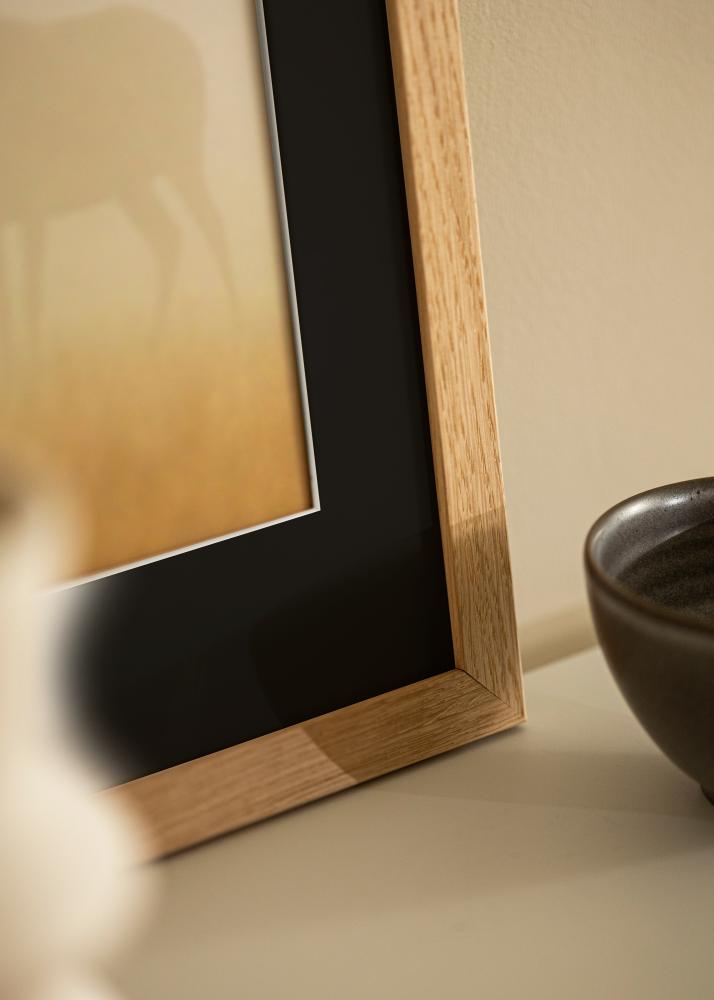 Rama Trendline Dąb 30x40 cm - Passe-patrout Czarny 20x28 cm
