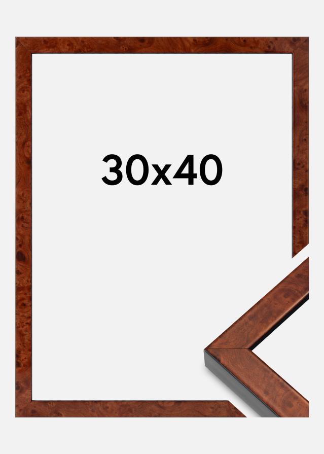 Rama Hermes Szkło akrylowe Burr Walnut 30x40 cm