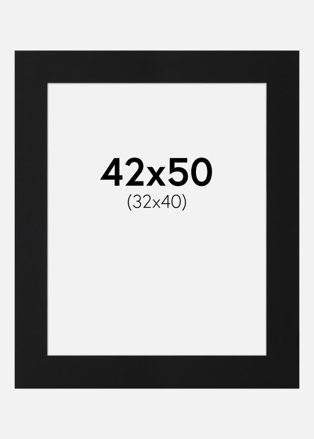 Passe-patrout Czarny Standard (Biały Rdzeń) 42x50 cm (32x40)