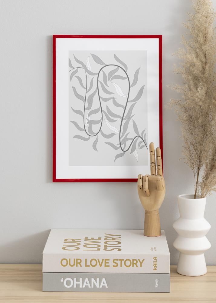 Rama New Lifestyle Medium Red 70x100 cm - Passe-patrout Czarny 62x85 cm