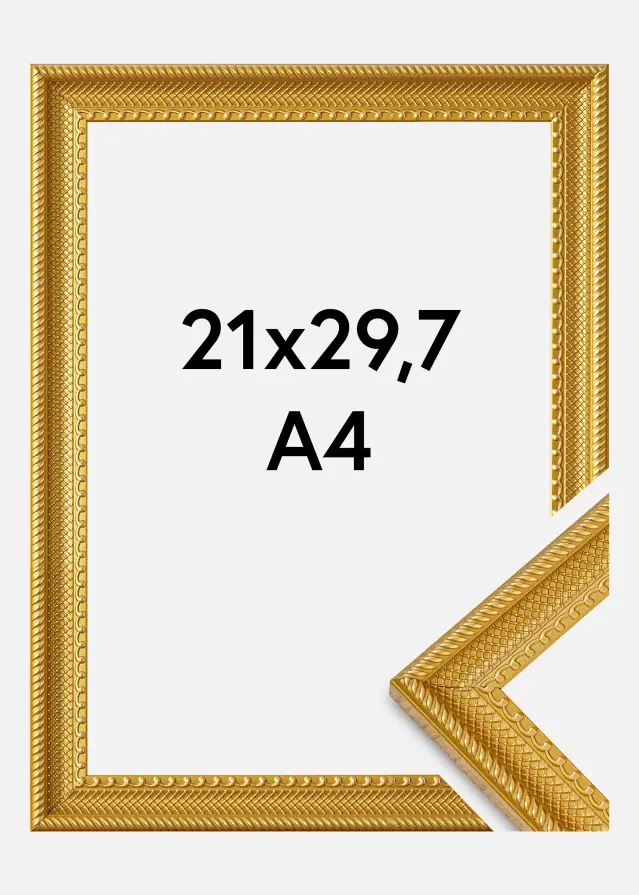 Rama Lattice Szkło akrylowe Złoty 21x29,7 cm (A4)