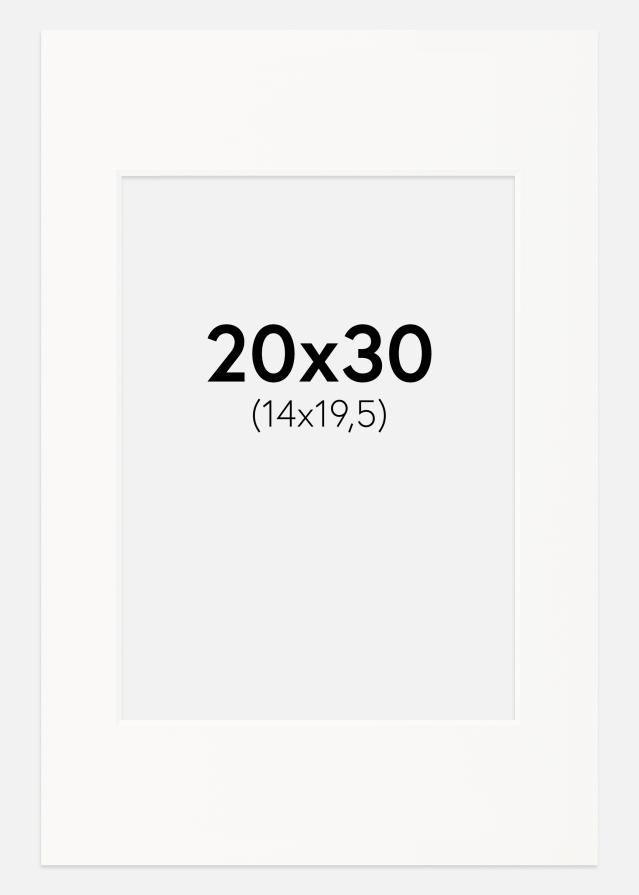 Passe-patrout Offwhite Biały środek 20x30 cm (14x19,5)