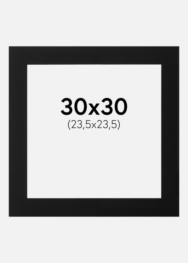 Passe-patrout Czarny Czarny środek 30x30 cm (23,5x23,5)