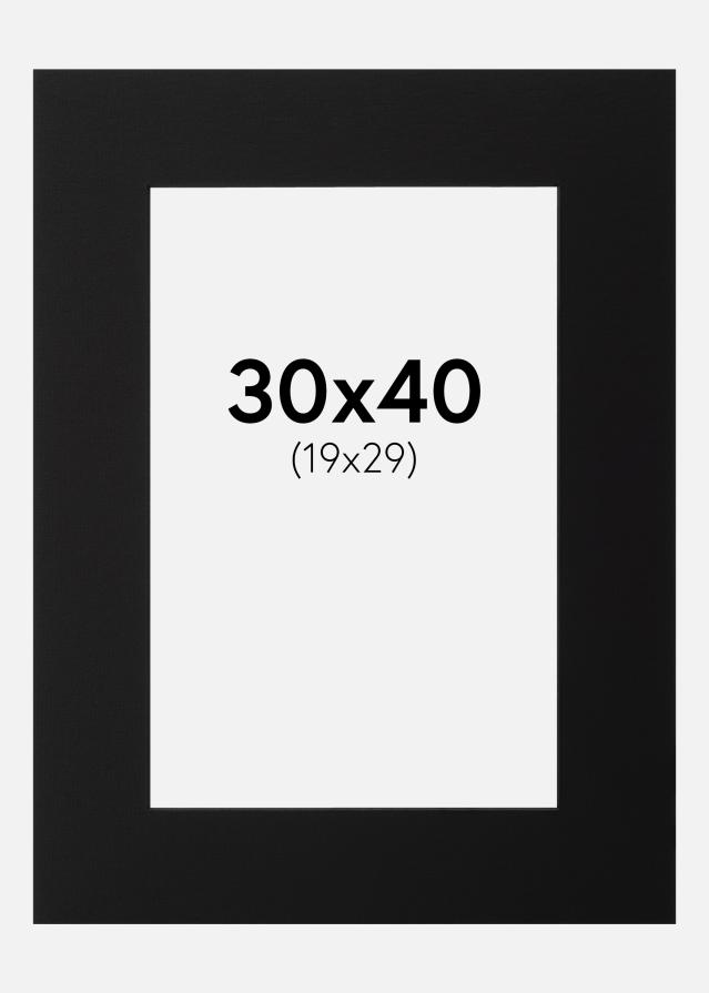 Passe-patrout Czarny Czarny środek 30x40 cm (19x29)