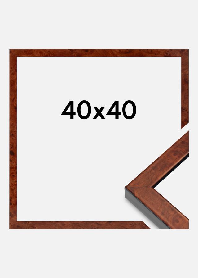 Rama Hermes Szkło akrylowe Burr Walnut 40x40 cm