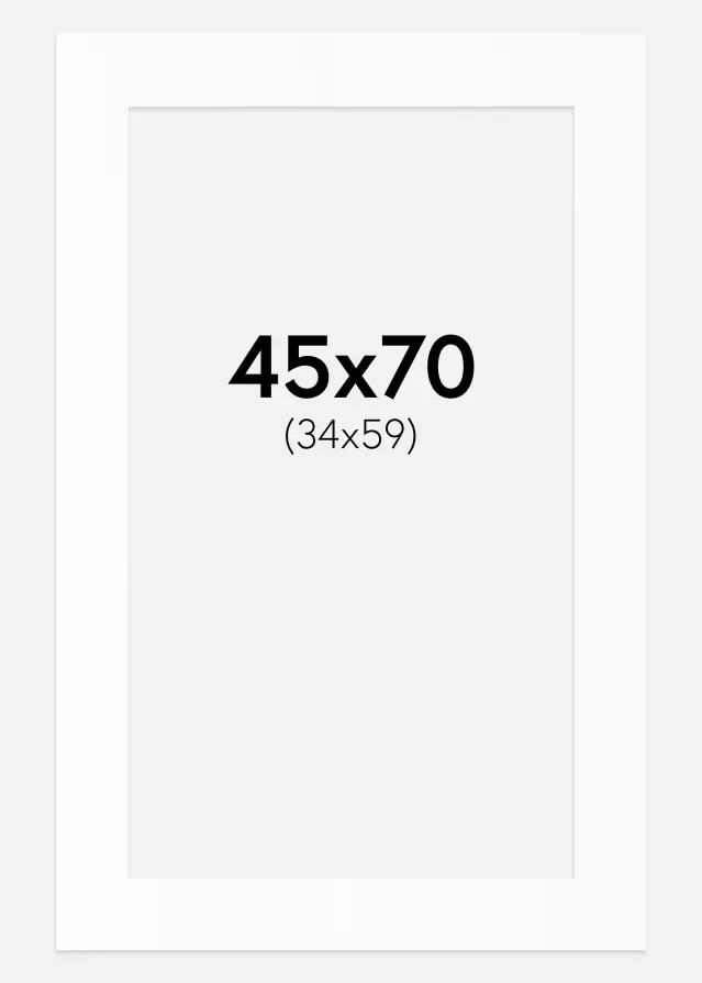 Passe-patrout Biały Standard (Białe Rdzeń) 45x70 cm (34x59)