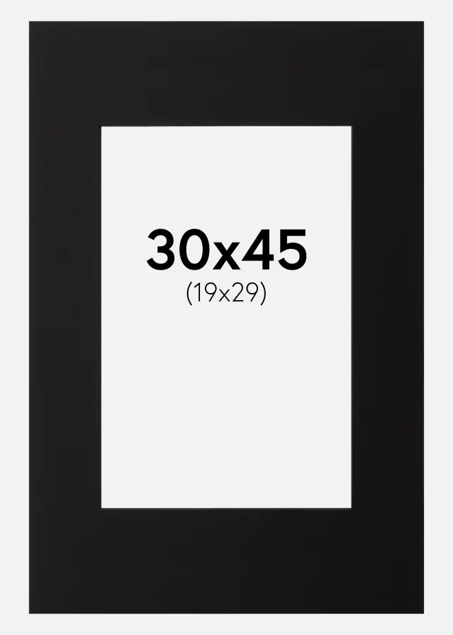 Passe-patrout Czarny Czarny środek 30x45 cm (19x29)