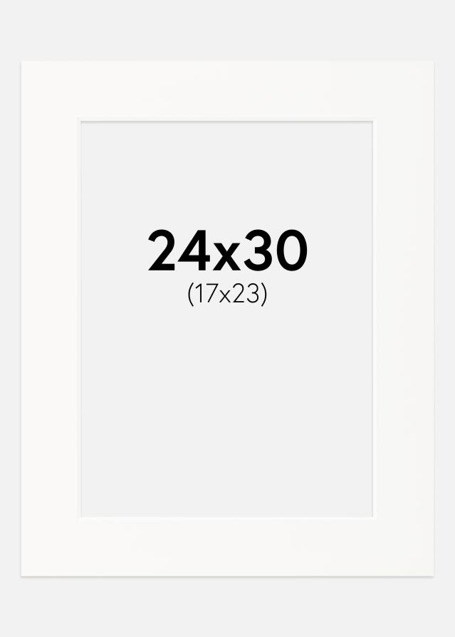 Passe-patrout Offwhite Biały środek 24x30 cm (17x23)
