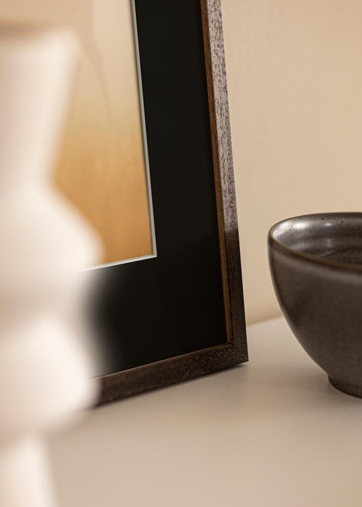 Rama Edsbyn Orzech 35x50 cm - Passe-patrout Czarny 24x30 cm