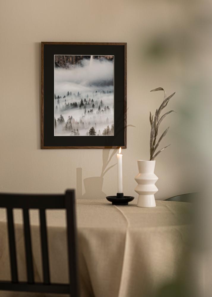 Rama Galant Orzech 50x70 cm - Passe-patrout Czarny 33x56 cm