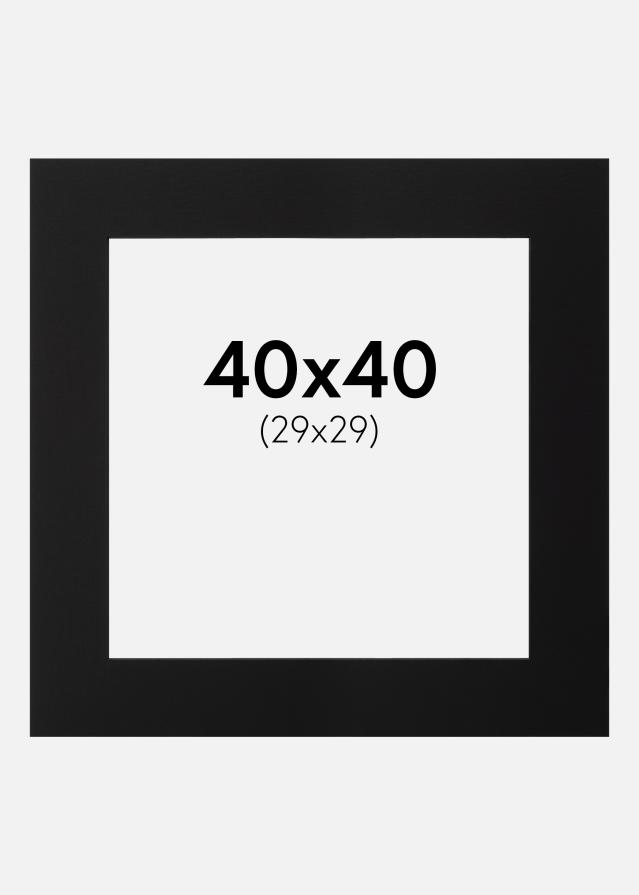 Passe-patrout Czarny Czarny środek 40x40 cm (29x29)