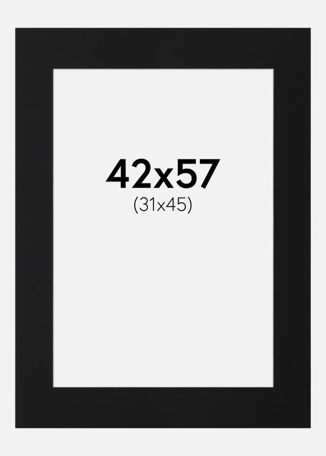 Passe-patrout Czarny Standard (Biały Rdzeń) 42x57 cm (31x45)