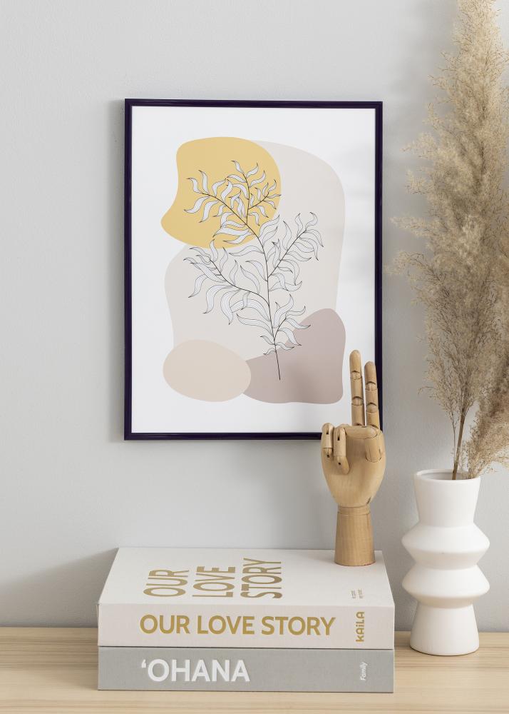 Rama New Lifestyle Ciemny fiolet 30x40 cm - Passe-patrout Czarny 18x27 cm