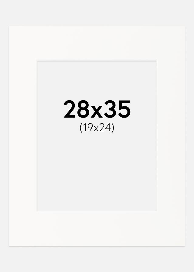 Passe-patrout Offwhite Biały środek 28x35 cm (19x24)