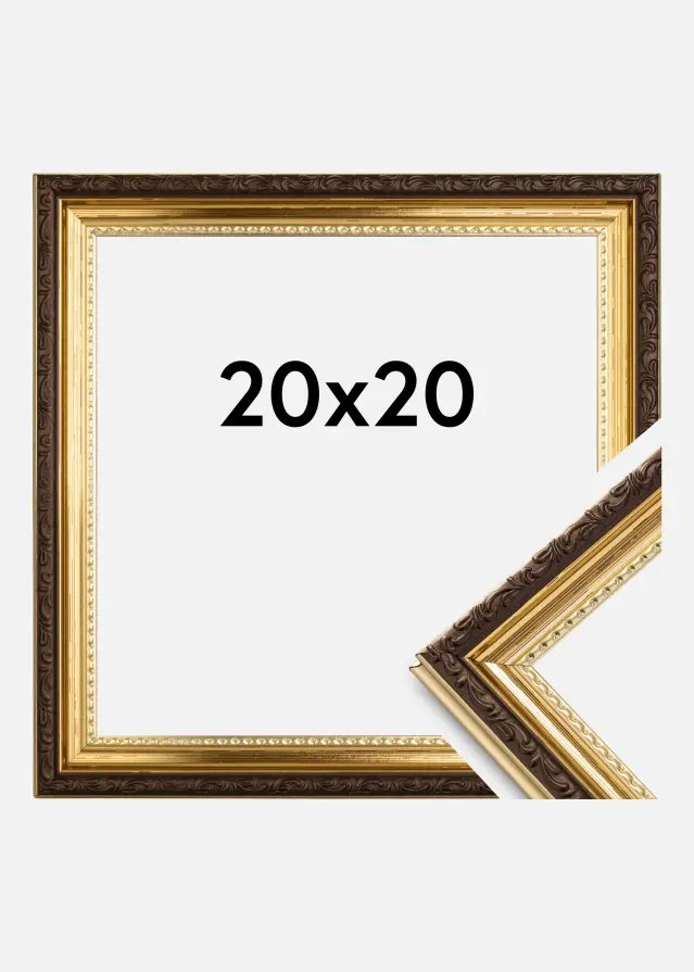 Rama Abisko Szkło akrylowe Złoty 20x20 cm