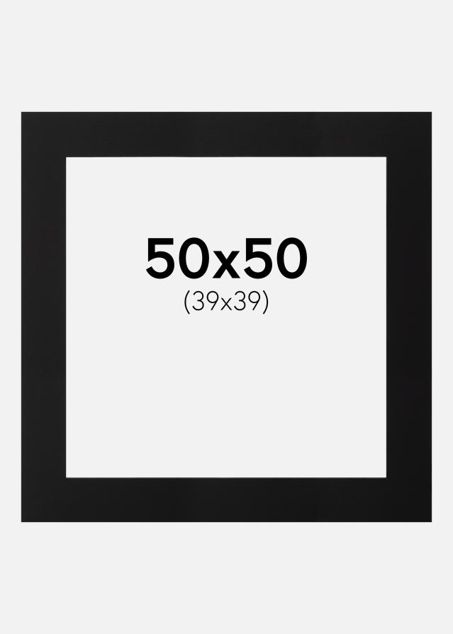 Passe-patrout Czarny Czarny środek 50x50 cm (39x39)
