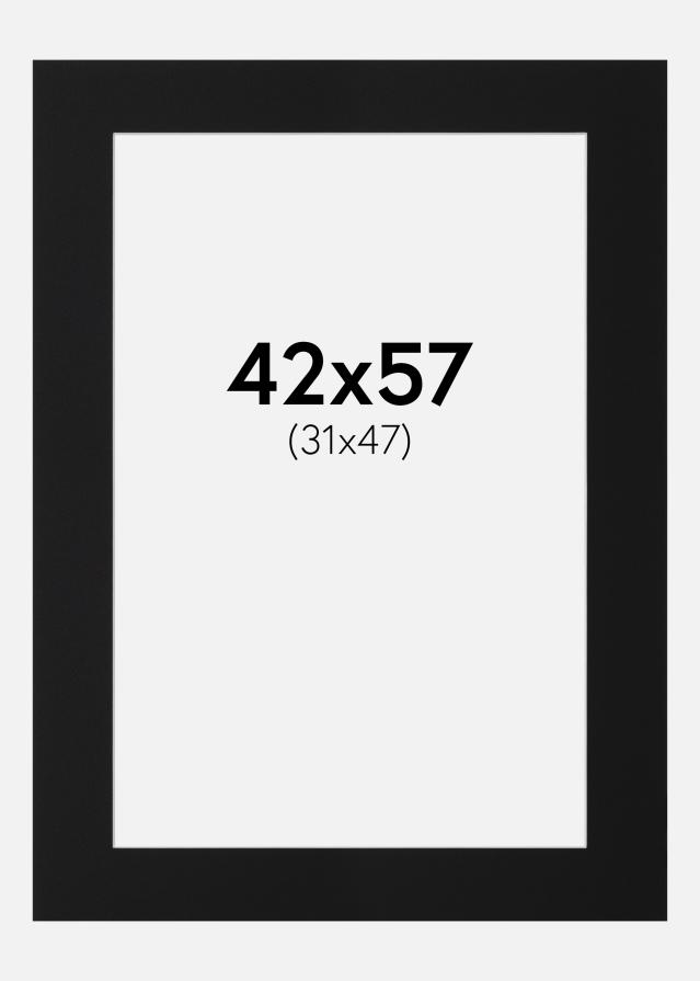Passe-patrout Czarny Standard (Biały Rdzeń) 42x57 cm (31x47)
